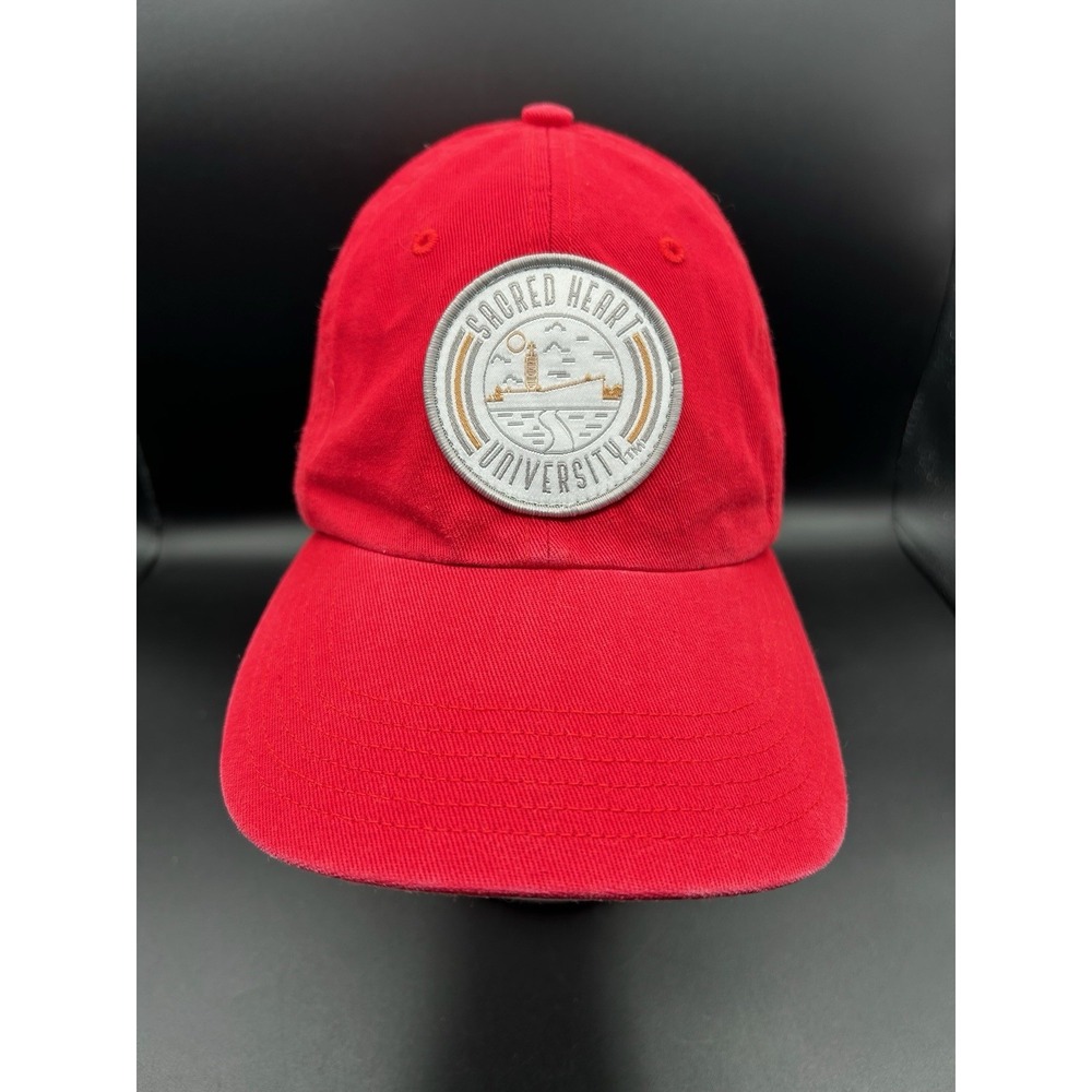 NWT Sacred Heart University Pioneers Twill Dad Hat Cap Strapback Red